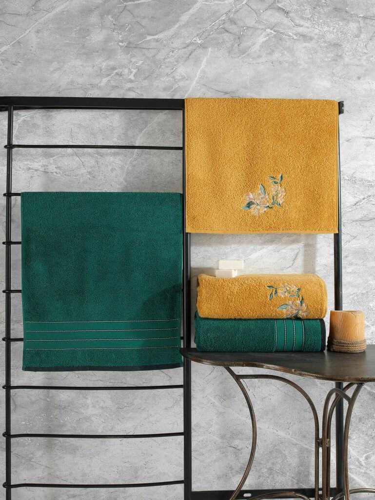 Комплет крпи L'essentiel Maison, 4 парчиња, зелена и жолта