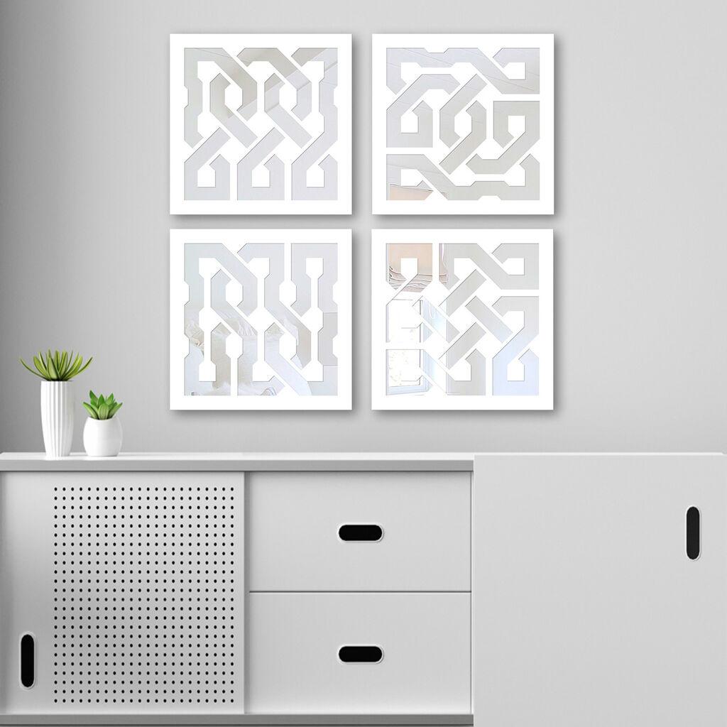 Комплет огледала Wallity BYZ1896810094, бели