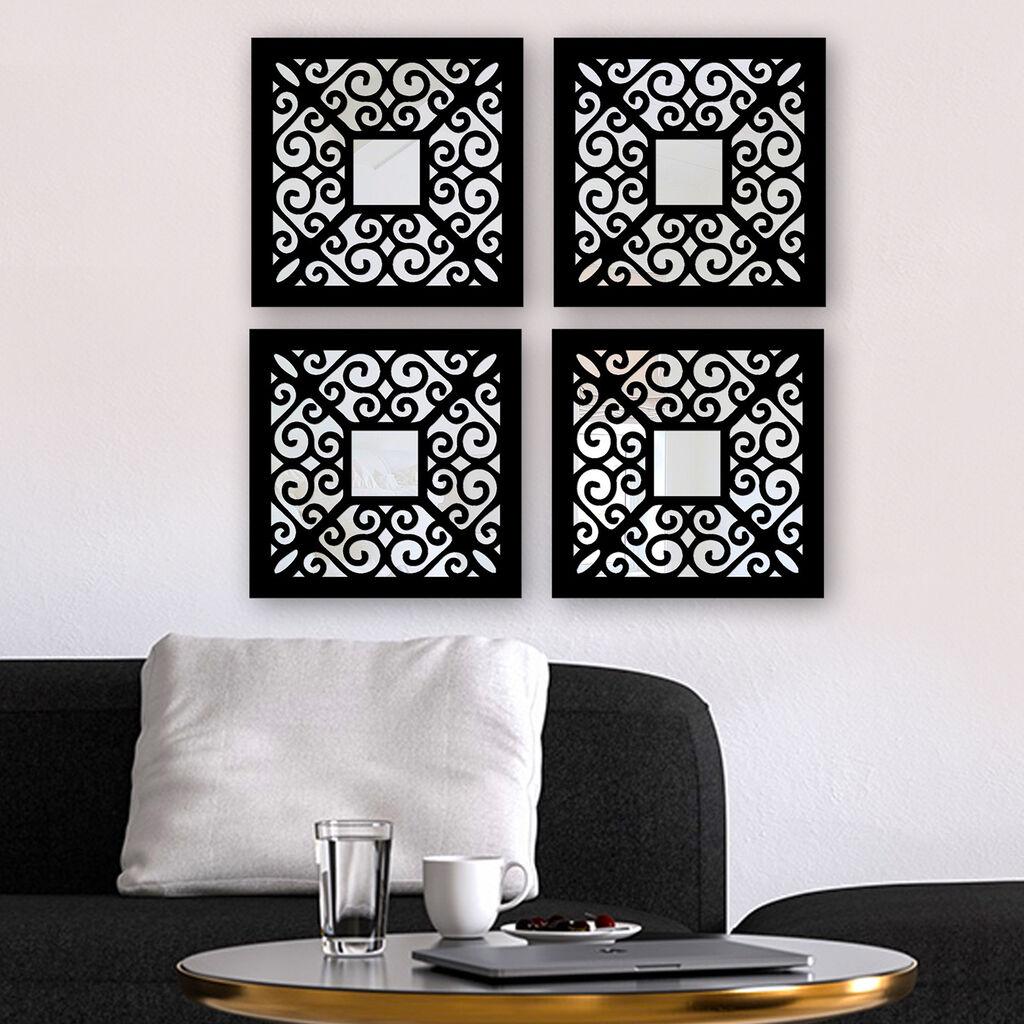 Комплет огледала Wallity SYH06833628, црни