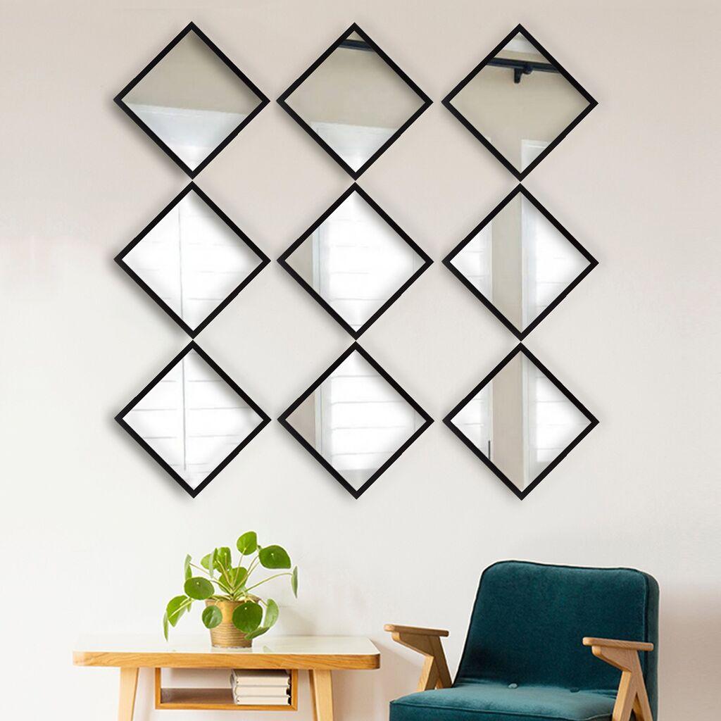 Комплет огледала Wallity SETAYNA_034, црни