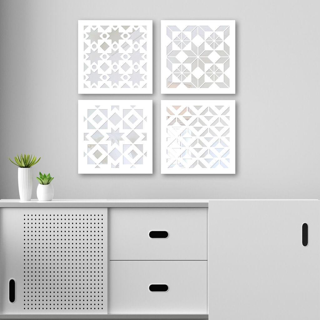 Комплет огледала Wallity BYZ1508840039, бела боја