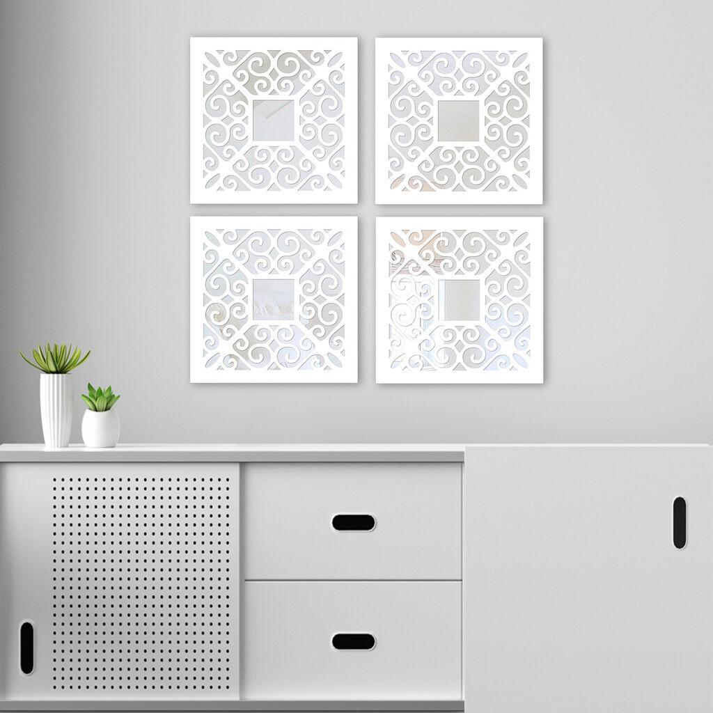 Комплет огледала Wallity BYZ06833628, бела боја