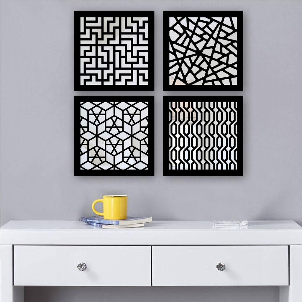 Комплет огледала Wallity SYH7436502136115, црни