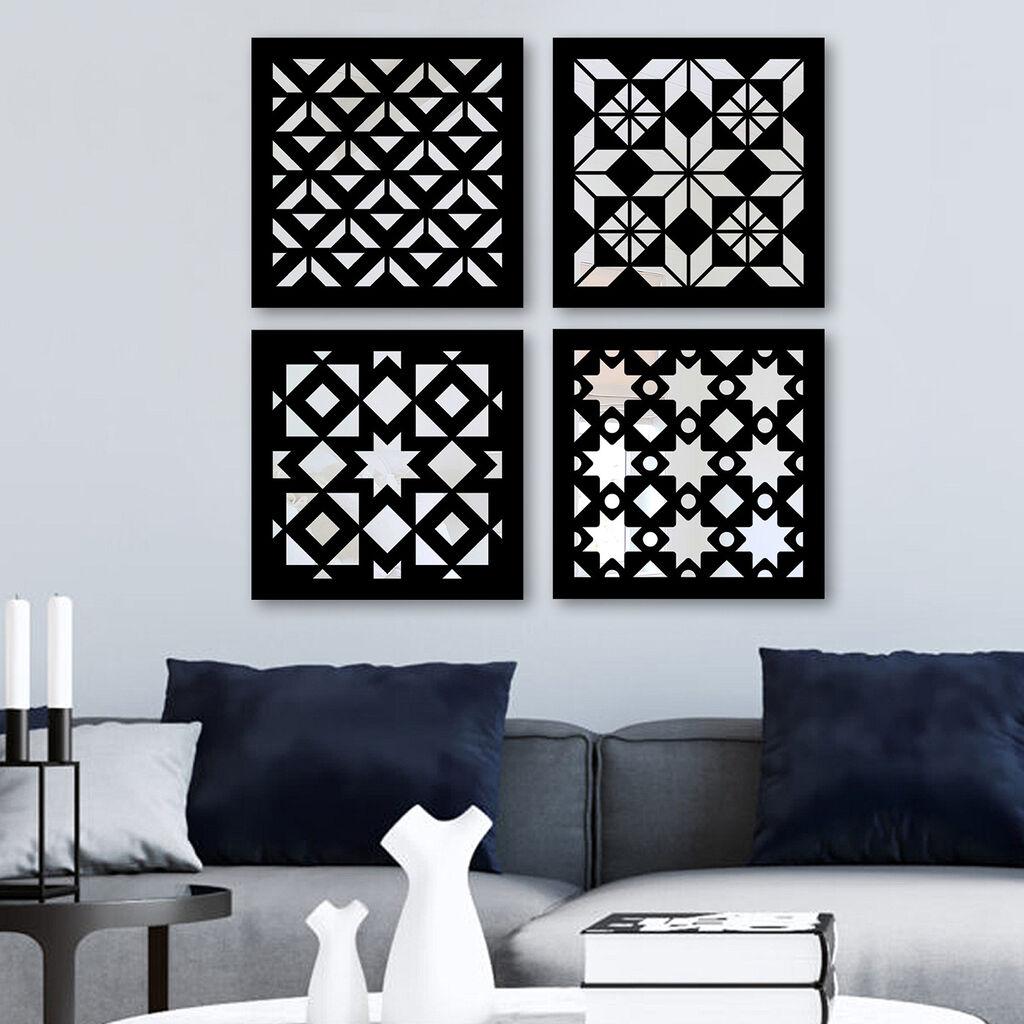 Комплет огледала Wallity SHY1508840039, црни