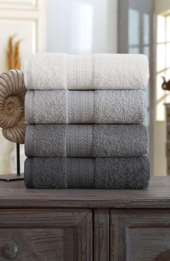 Комплет за крпи L'essentiel Maison Rainbow, 50x85 cm, 4 парчиња, сива боја