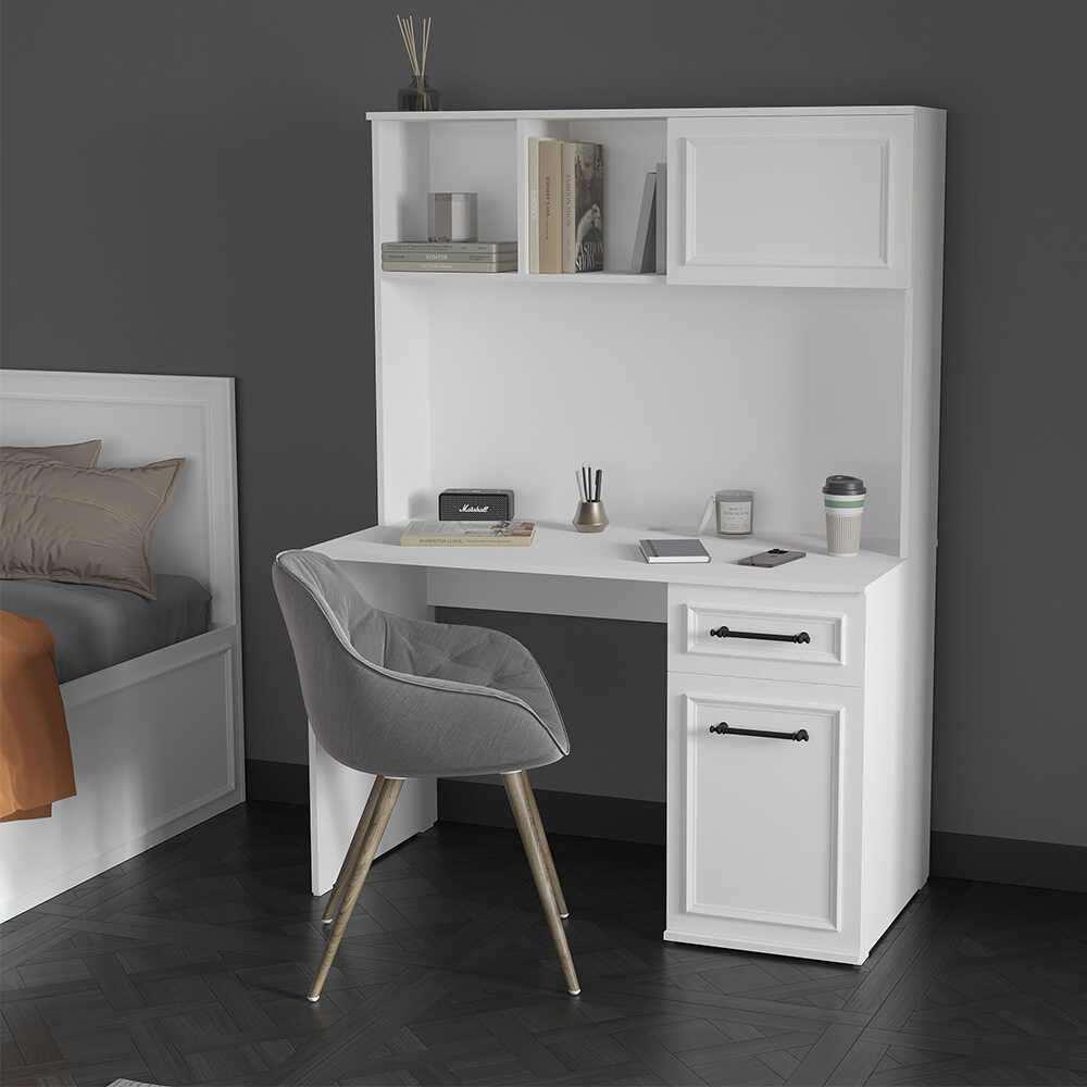 Работна маса Hanah Home Cmu-1013-Dd-2, 120x167x60 см, бела