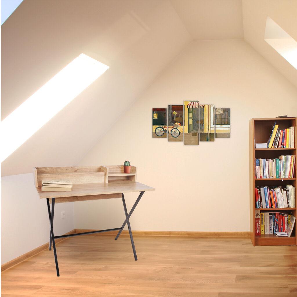 Ханах Домашно биро Хавана, 100x50x89 см, даб-црна