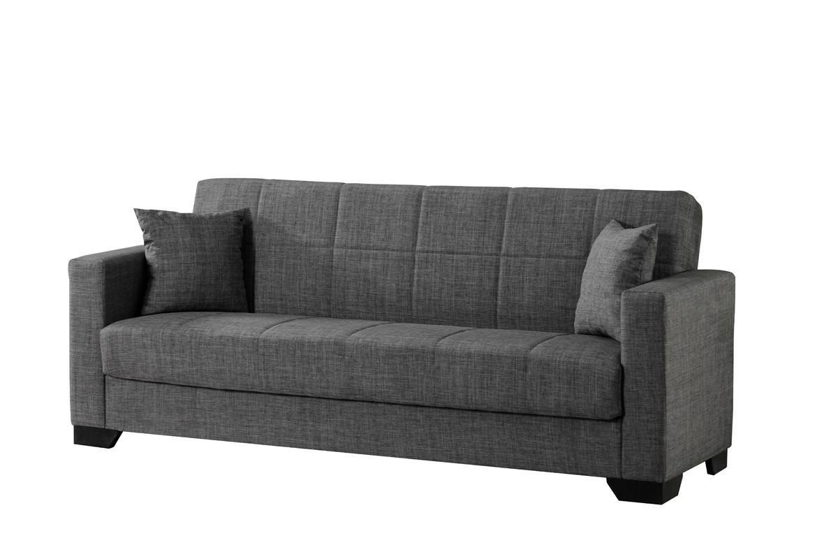 Liven Клик-Клак Тросед Vermont со Механизам на Извлекување 213x83x83cm Сив