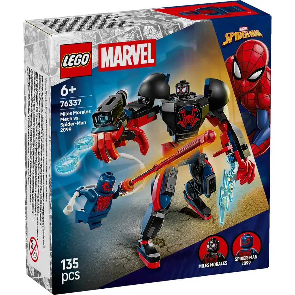 LEGO® SUPER HEROES 76337 Роботот Мајлс Моралес против Спајдермен