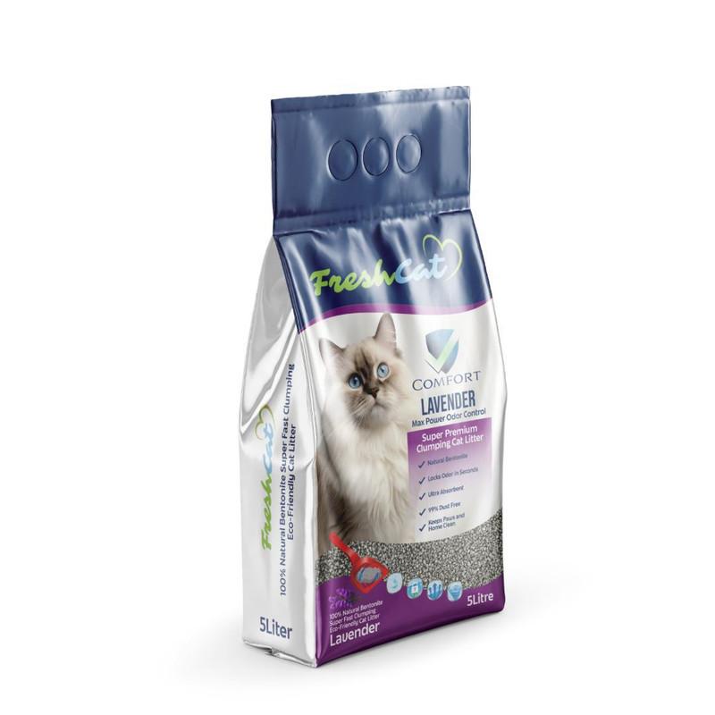 Fresh Cat Песок за мачки, лаванда 5l