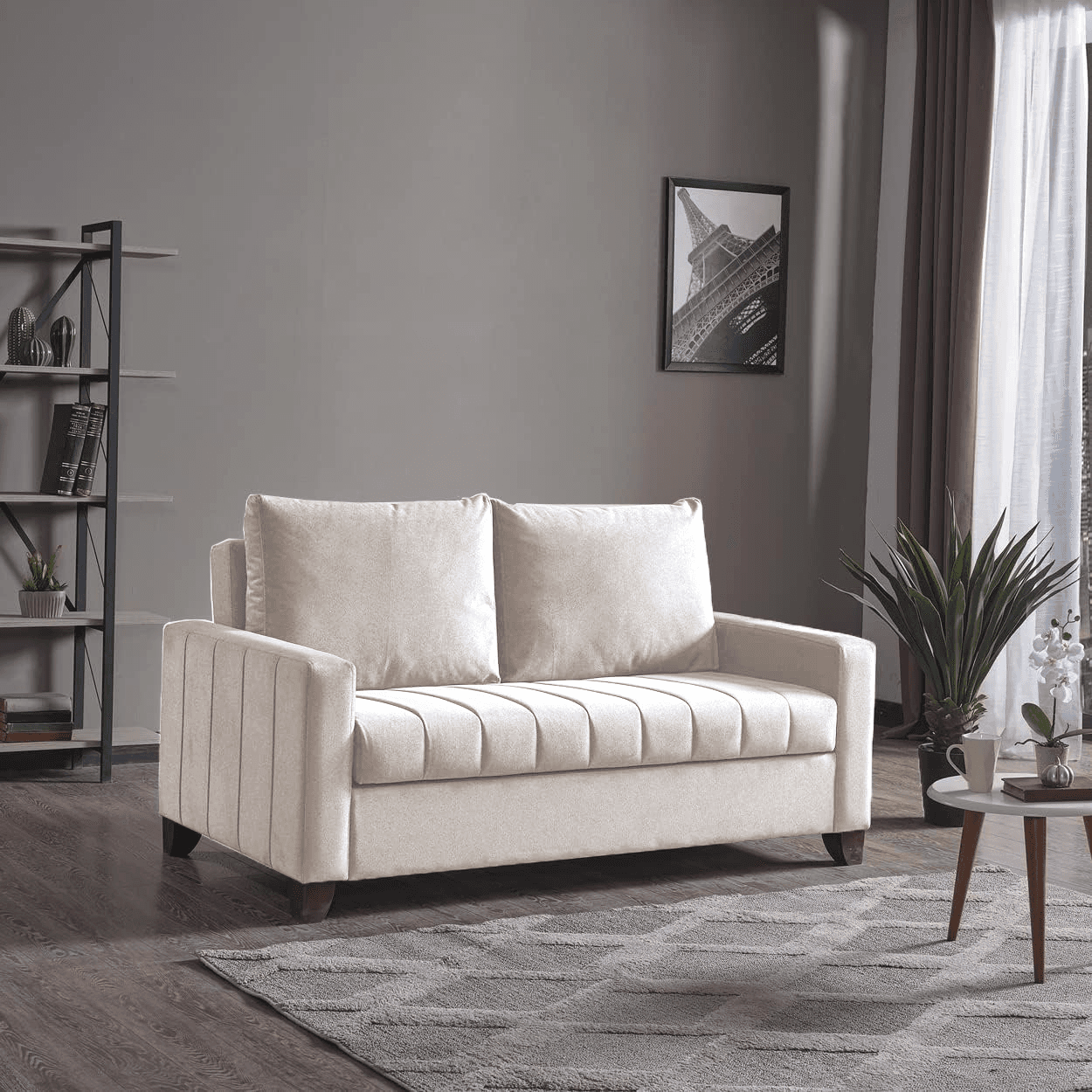 Мебел Ви Двосед Капл Крем