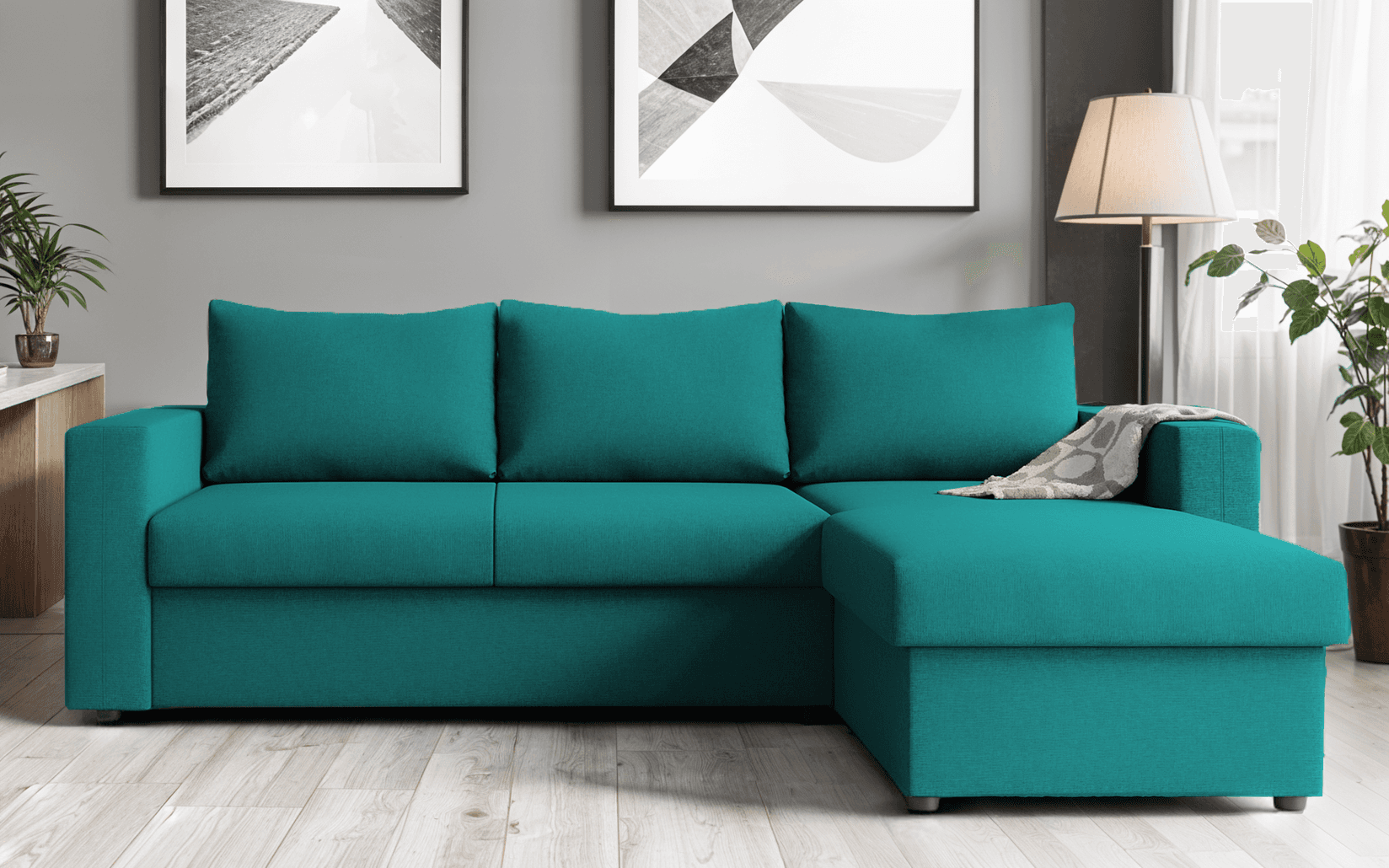 Мебел Ви Аголна Гарнитура Малага Тиркизна (0)