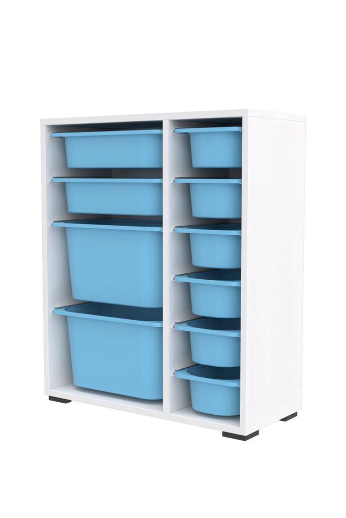 Комода Hanah Home Multifunctional Zen 2D2K6U v2, 69,5 x 30 x 83 см, бело-сина