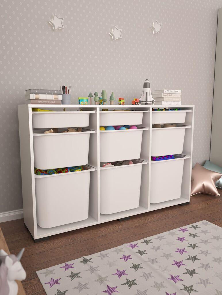 Комода Hanah Home за повеќекратна употреба Boffi, 134x84x30 см, бела