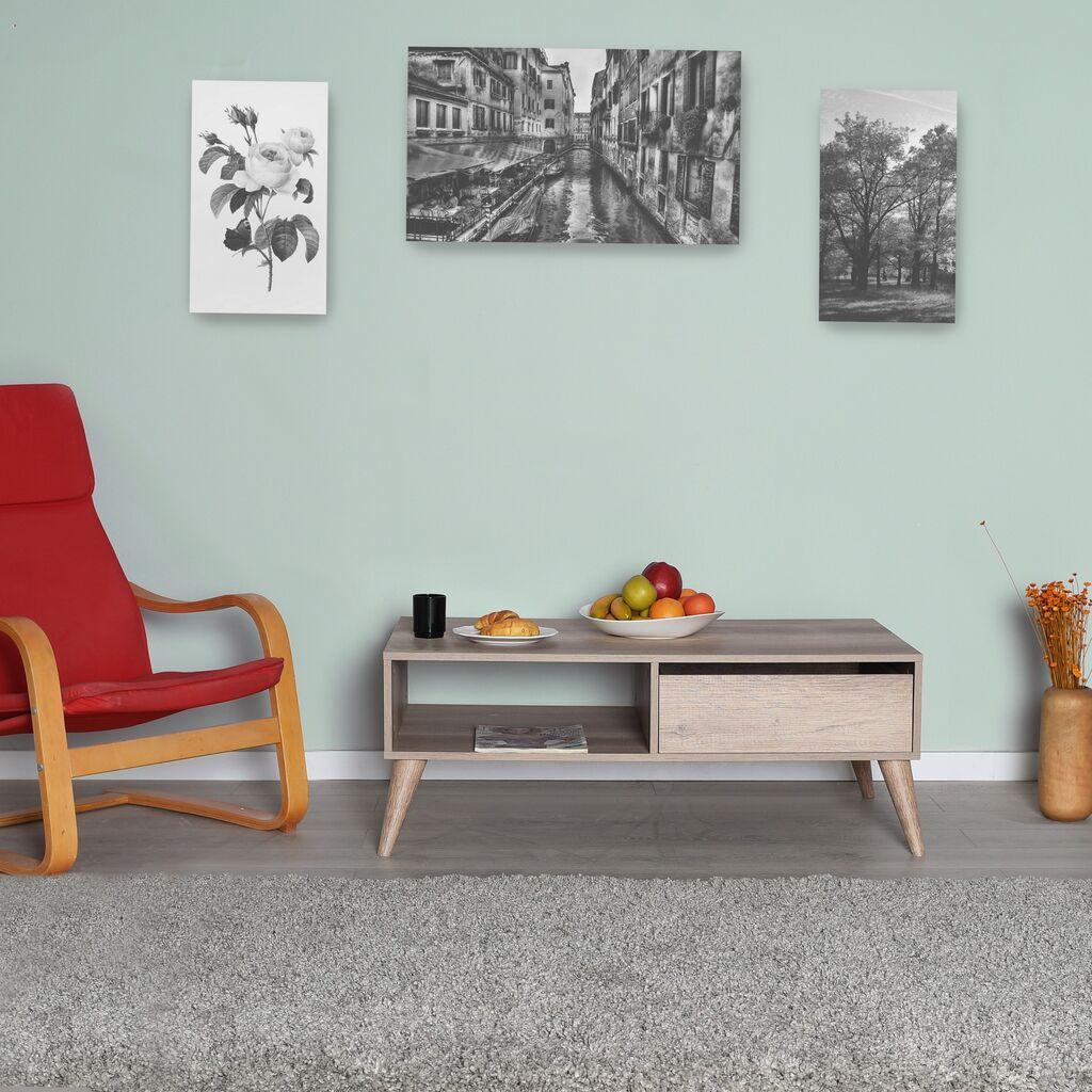 Маса Hanah Home Club Shp-655-Tt-1, 110x42x65 см, сива