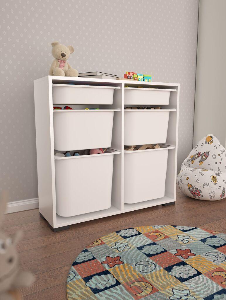 Комода Hanah Home за повеќекратна употреба Carla, 90x84x30 см, бела