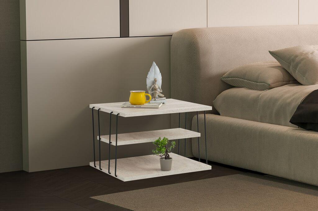 Маса Hanah Home Club Lifon, 50x33x40 см, црна