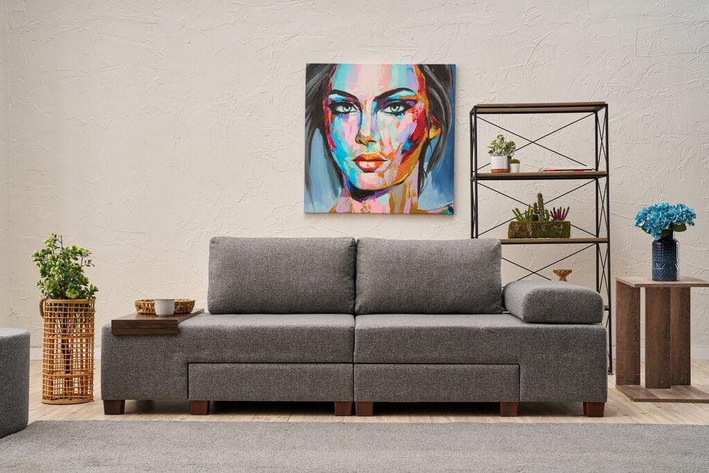 Atelier del Sofa Trosed Perenna постелнина, 233x83x93 cm, сива боја