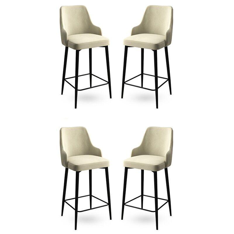 Комплет барски столчиња Hanah Home Enox, 4 парчиња, крем-црна