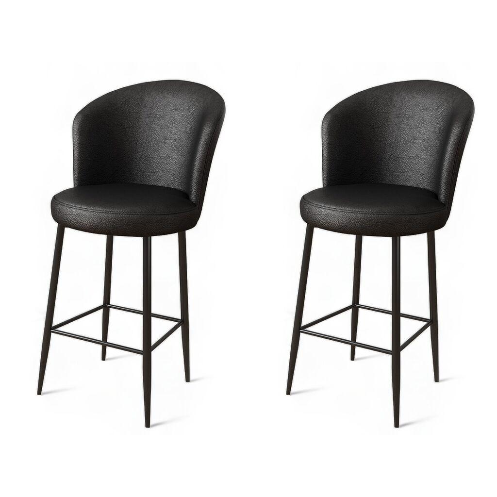 Комплет барски столчиња Hanah Home Uras, 2 парчиња, црна