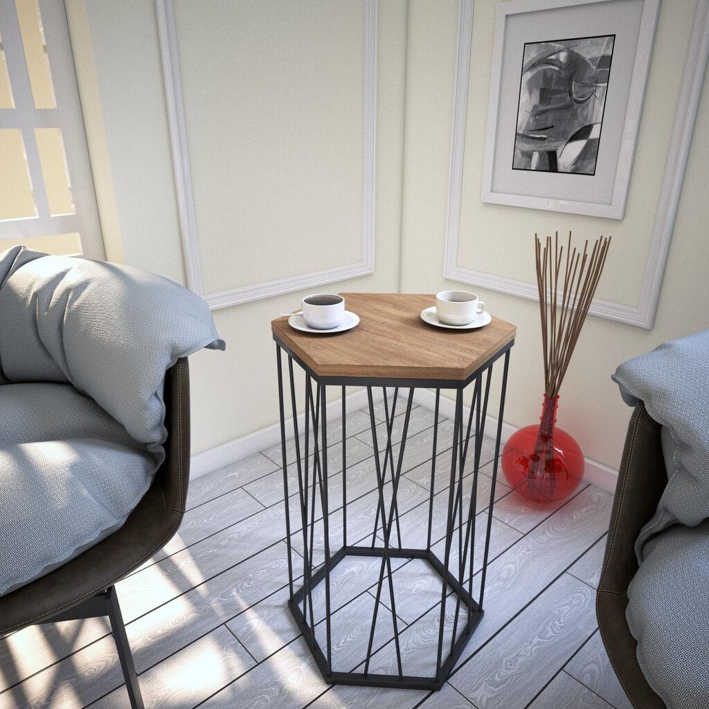 Hanah Home Club маса Cetrus Kafkas, 40x35x62 cm, даб