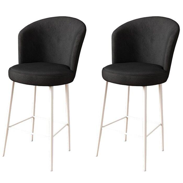 Hanah Home Комплет барски столчиња Fora, 2 парчиња, црно-бели