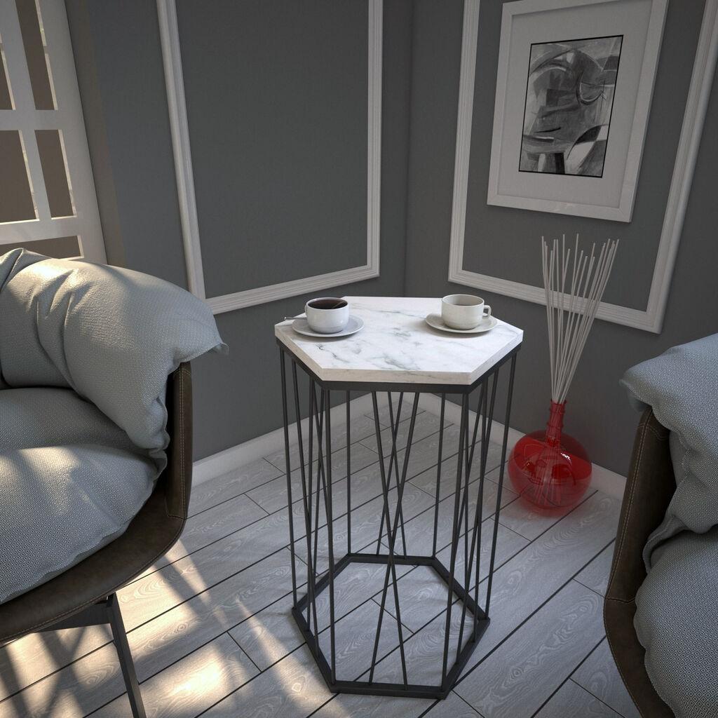 Маса Hanah Home Club Cetrus, 40x62x35 см, бела