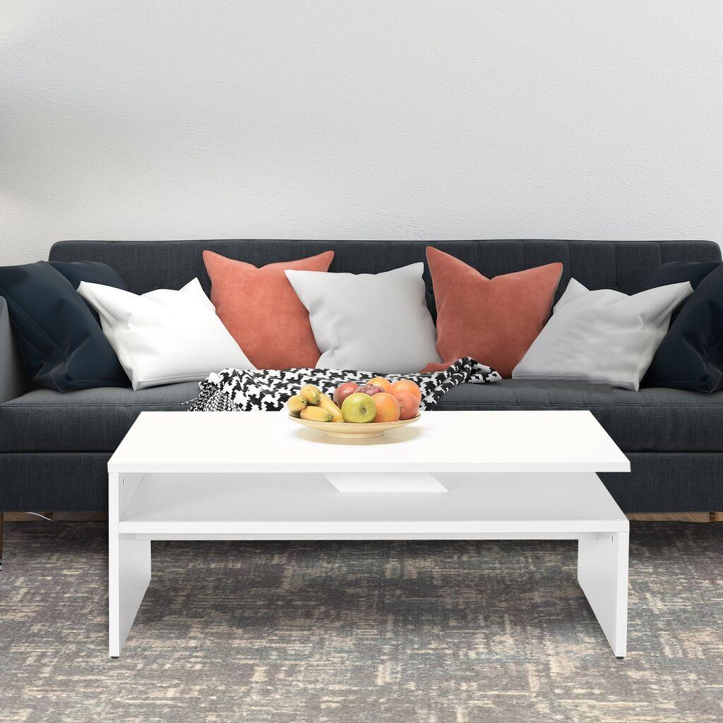 Маса Hanah Home Club Shp-645-Dd-1, 110x42x65 см, бела