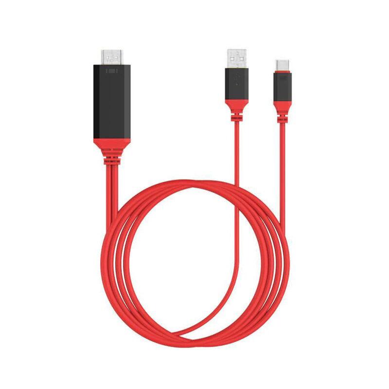 Alfa Electric USB Type-C машки во HDMI машки + USB полнач 1m кабел