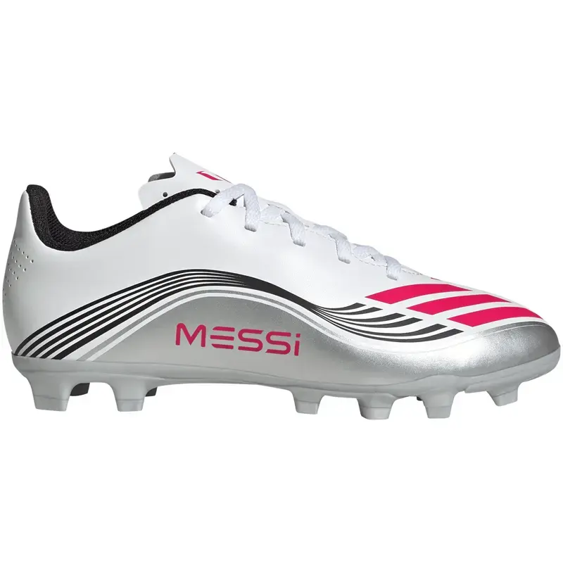 Adidas Копачки за момчиња F50 Messi Club Fg/Mg J, JP7457, Бели