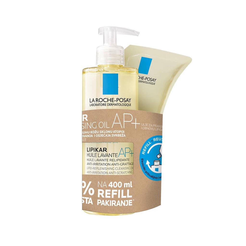 La Roche Posay масло за чистење лице Lipikar Huile Lavante AP, 400 мл + рефил 400 мл