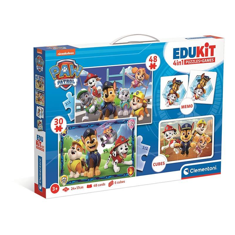 CLEMENTONI Edukit "Paw Patrol 4In1" Сет Активности Сложувалки И Игри (3г+)