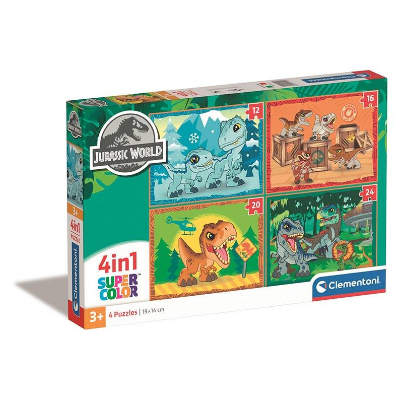 CLEMENTONI Children Puzzle "Jurassic World" Сложувалка 4 во 1 (3г+)