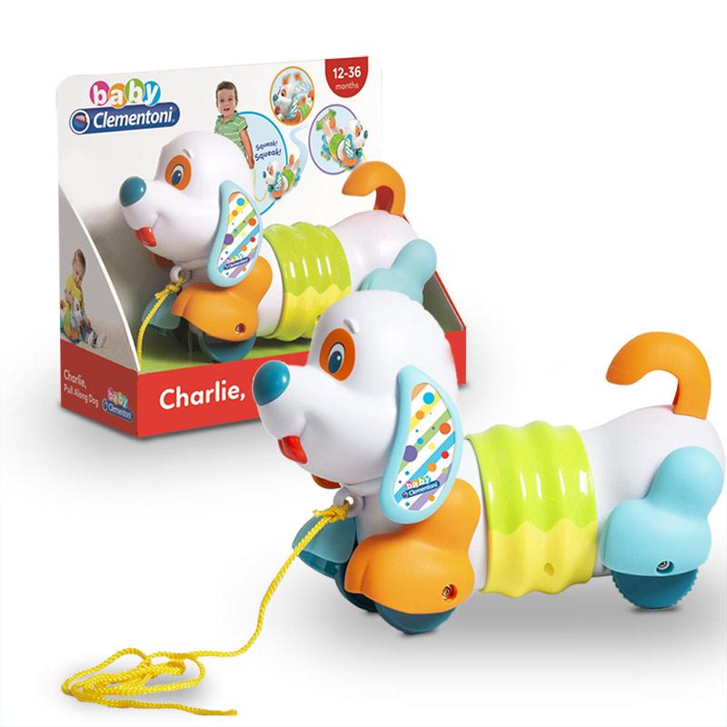 CLEMENTONI Baby "Charlie, Pull Along Dog" Интерактивна Играчка (12М+)