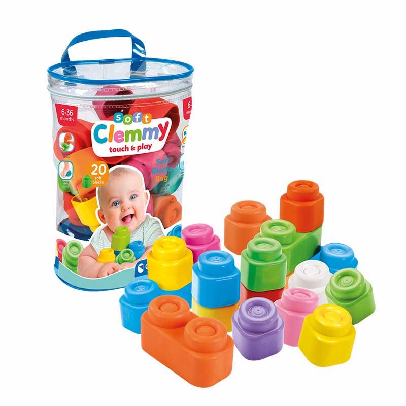 CLEMENTONI Soft Clemmy Меки Коцки Торба 20 (6-36М)