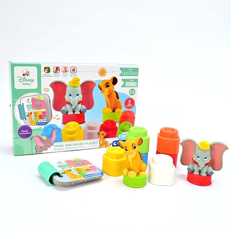 CLEMENTONI Soft Clemmy "Disney Simba And Dumbo" Сет со Книга (6-36М)
