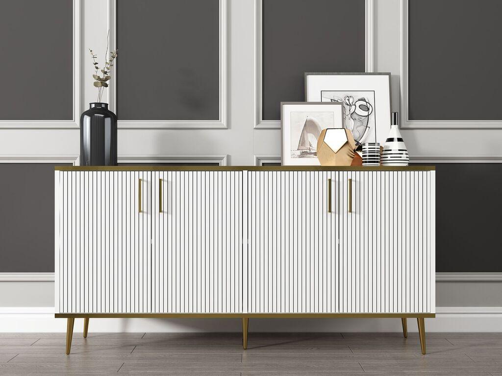 Комода Hanah Home од полиестер, бела