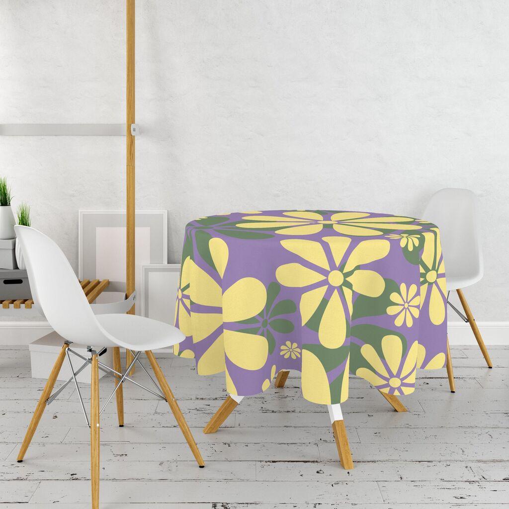 Чаршаф за маса Hermia 5, 160 см, шарен