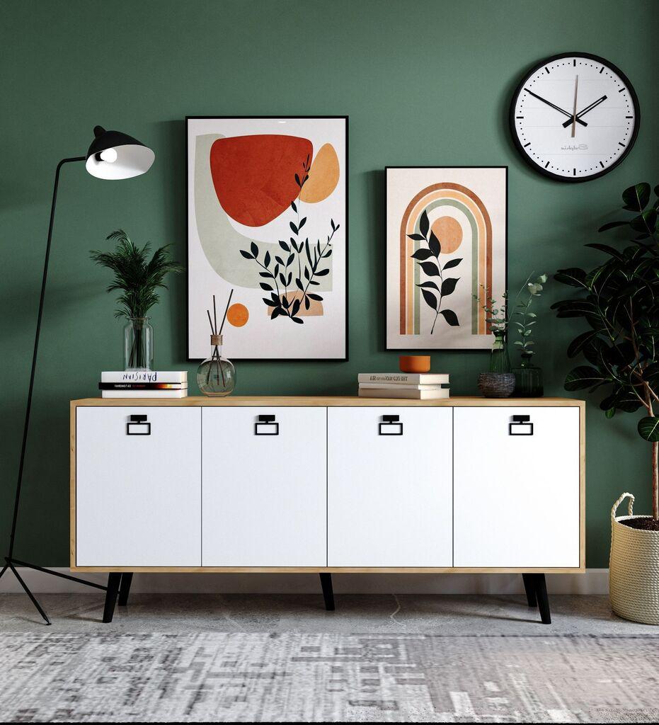 Комода Hanah Home Mirza Modern 180, бела