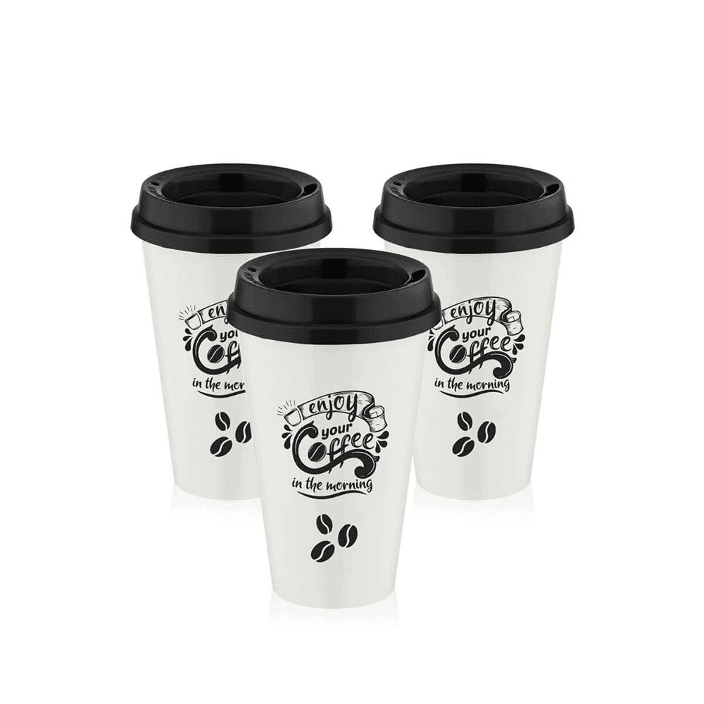 Qlux сет 3 чаши за кафе л-00798