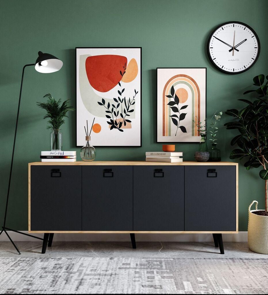 Комода Hanah Home Mirza Modern 180, Антрацит