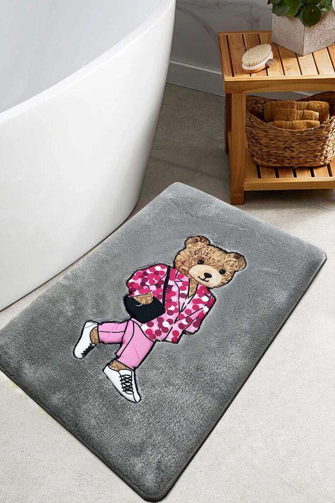 Тепих за бања L'essentiel Maison Boss Bear, бел