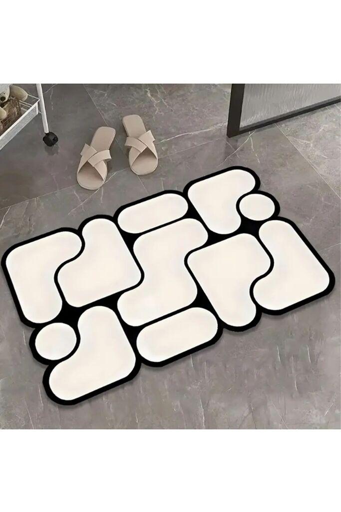 Тепих за бања L'essentiel Maison Calico, бел