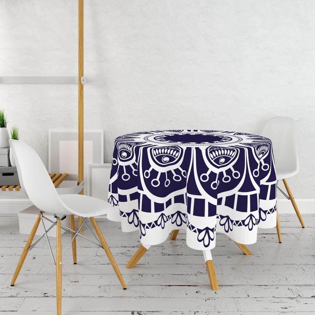 Чаршаф за маса Hermia за маса со 3 плотни, 160 см, шарен