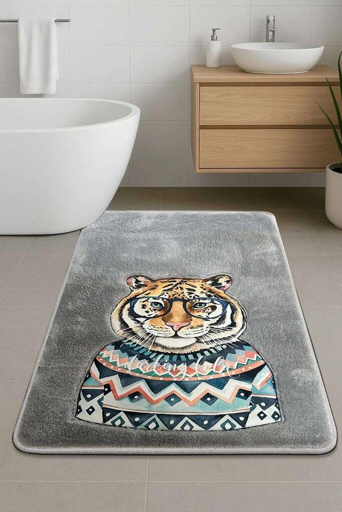 Килим за бања L'essentiel Maison Logwe, сив