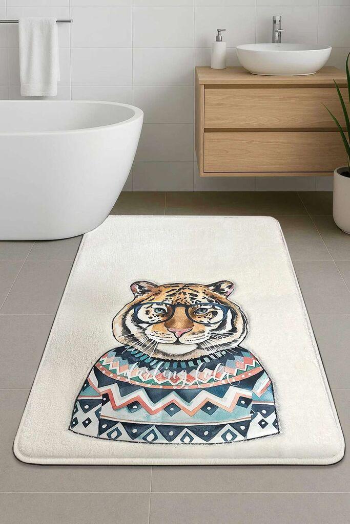 Килим за бања L'essentiel Maison Logwe, бел