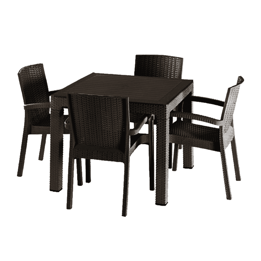 Маса ратан лукс 90*90 0927 без стакло