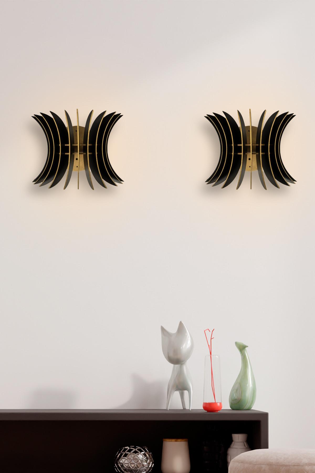 Opviq dzидна светилка E27 со штекер, црна