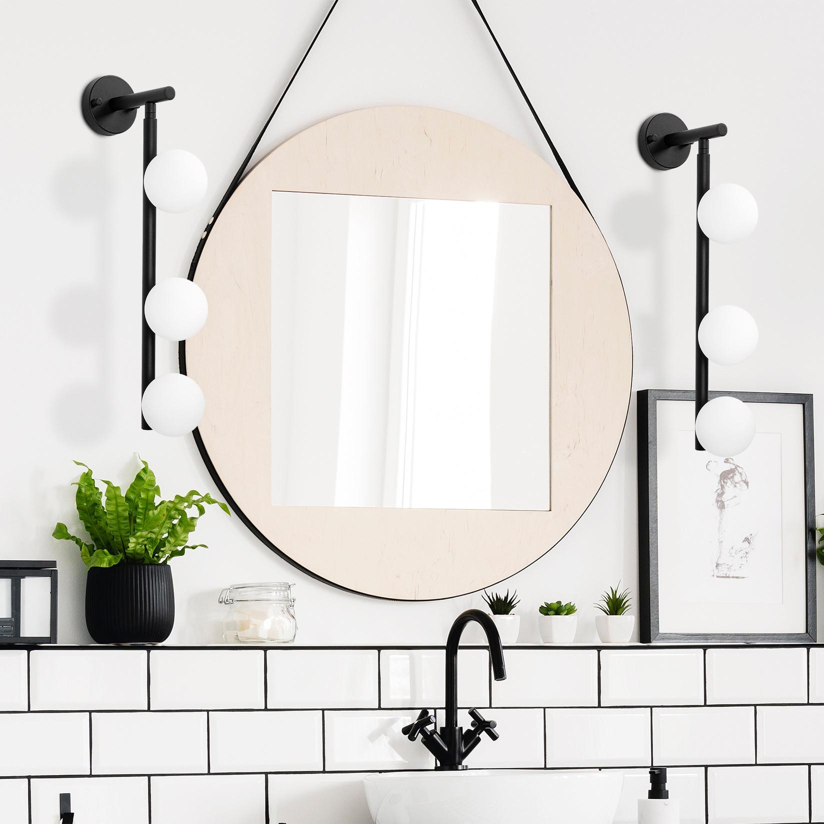 Dzидна светилка Opviq, црно-бела