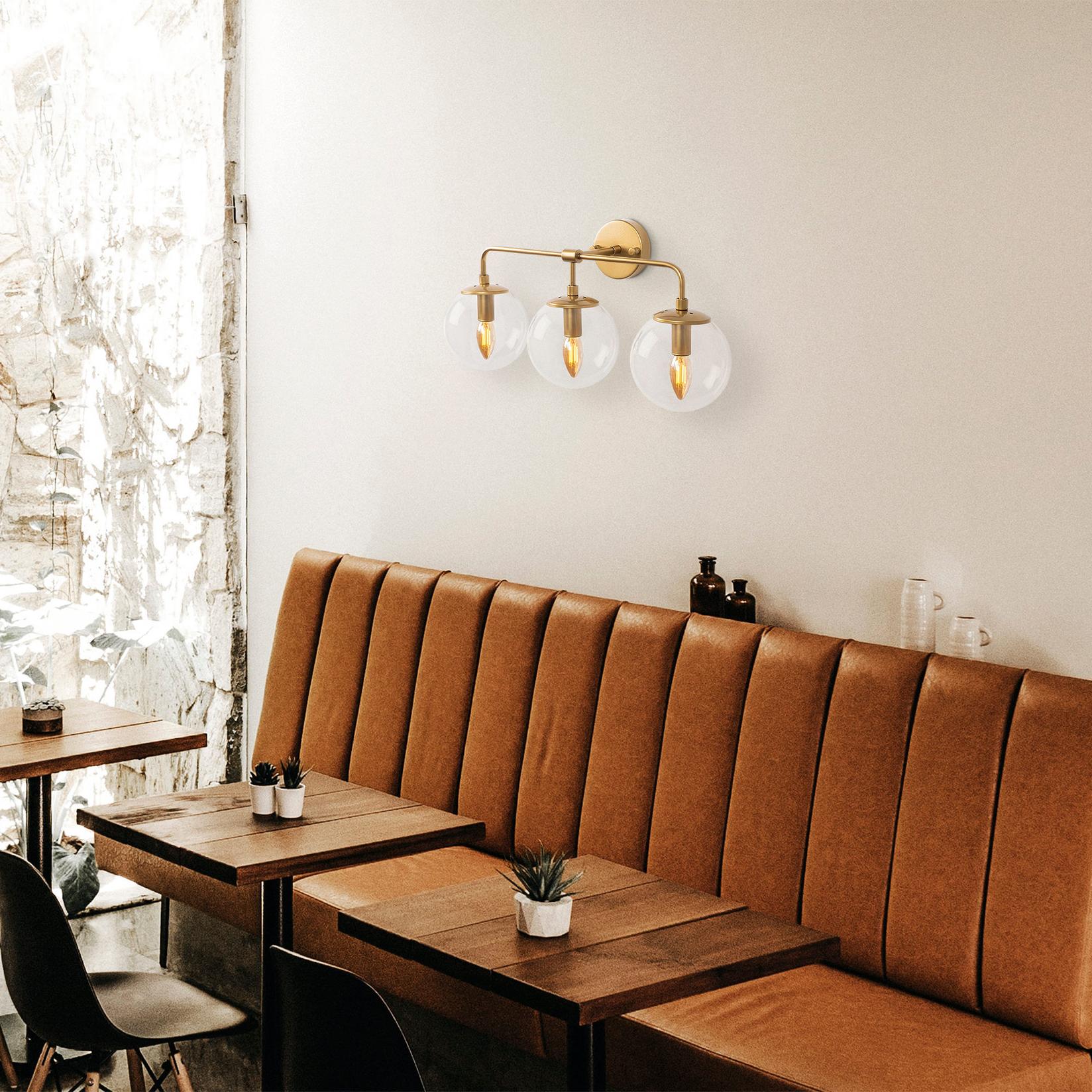 Opviq dzидна светилка E14 со штекер, златна